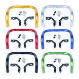 Maxbell Motorcycle Windshield WindScreen Wind Deflector w/Mounting Bracket  Black