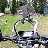 Maxbell Motorcycle Windshield WindScreen Wind Deflector w/Mounting Bracket  Black