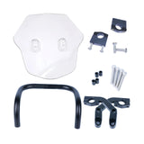 Maxbell Motorcycle Windshield WindScreen Wind Deflector w/Mounting Bracket  Black