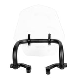 Maxbell Motorcycle Windshield WindScreen Wind Deflector w/Mounting Bracket  Black