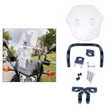 Maxbell Motorcycle Windshield WindScreen Wind Deflector w/Mounting Bracket  Black