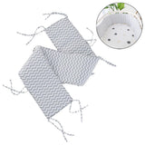 Maxbell Baby Bumper Pads Comfortable Crib Protector Cotton For Cribs Grey Wave