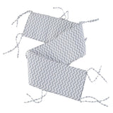 Maxbell Baby Bumper Pads Comfortable Crib Protector Cotton For Cribs Grey Wave