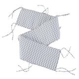 Maxbell Baby Bumper Pads Comfortable Crib Protector Cotton For Cribs Grey Wave