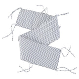 Maxbell Baby Bumper Pads Comfortable Crib Protector Cotton For Cribs Grey Wave