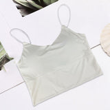 Maxbell Women Bralette Bra Sports Bra Spaghetti Straps Bralette Underwear Lingerie White