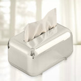 Maxbell Tissue Box Napkin Holder for Living Room Bedroom Bathroom Office Car Silver