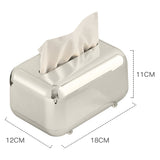 Maxbell Tissue Box Napkin Holder for Living Room Bedroom Bathroom Office Car Silver