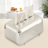 Maxbell Tissue Box Napkin Holder for Living Room Bedroom Bathroom Office Car Silver