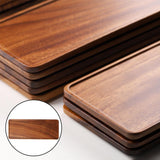 Maxbell Rectangular Wood Tea Tray Wooden Plate Coffee Sushi Snacks Serving Plate S