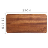 Maxbell Rectangular Wood Tea Tray Wooden Plate Coffee Sushi Snacks Serving Plate S
