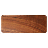 Maxbell Rectangular Wood Tea Tray Wooden Plate Coffee Sushi Snacks Serving Plate S