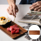 Maxbell Rectangular Wood Tea Tray Wooden Plate Coffee Sushi Snacks Serving Plate S