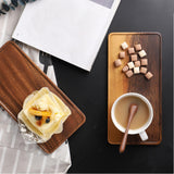 Maxbell Rectangular Wood Tea Tray Wooden Plate Coffee Sushi Snacks Serving Plate S