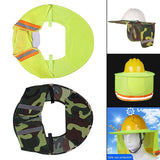 Maxbell Hard Hat Sun Shield Reflective Brim Mesh Sun Shade Fluorescence