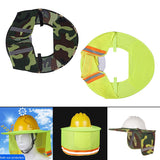 Maxbell Hard Hat Sun Shield Reflective Brim Mesh Sun Shade Fluorescence