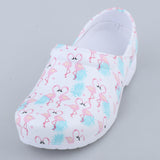 Maxbell Women Slip Resistant Chef Food Service Work Nursing Shoes Flamingo Patterned 41