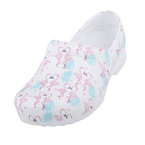 Maxbell Women Slip Resistant Chef Food Service Work Nursing Shoes Flamingo Patterned 41