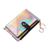 Maxbell Women Wallet Bifold with Coin Pocket Card Holder Purse Keychain Golden