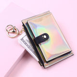 Maxbell Women Wallet Bifold with Coin Pocket Card Holder Purse Keychain Golden