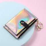 Maxbell Women Wallet Bifold with Coin Pocket Card Holder Purse Keychain Golden