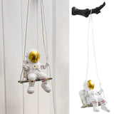 Maxbell Cute Astronaut Figurines Toys Gifts Home Living Room Nursery Wall Decor sitting on swing