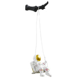 Maxbell Cute Astronaut Figurines Toys Gifts Home Living Room Nursery Wall Decor sitting on swing