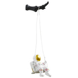 Maxbell Cute Astronaut Figurines Toys Gifts Home Living Room Nursery Wall Decor sitting on swing