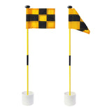 Maxbell Backyard Practice Golf Hole Pole Flag Cup Stick Folding Putting Flagstick Yellow Black