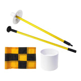 Maxbell Backyard Practice Golf Hole Pole Flag Cup Stick Folding Putting Flagstick Yellow Black