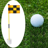 Maxbell Backyard Practice Golf Hole Pole Flag Cup Stick Folding Putting Flagstick Yellow Black