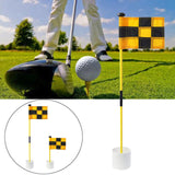 Maxbell Backyard Practice Golf Hole Pole Flag Cup Stick Folding Putting Flagstick Yellow Black