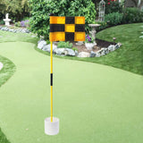 Maxbell Backyard Practice Golf Hole Pole Flag Cup Stick Folding Putting Flagstick Yellow Black