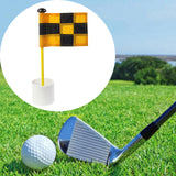 Maxbell Backyard Practice Golf Hole Pole Flag Cup Stick Folding Putting Flagstick Yellow Black