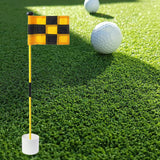 Maxbell Backyard Practice Golf Hole Pole Flag Cup Stick Folding Putting Flagstick Yellow Black