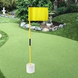 Maxbell Backyard Practice Golf Hole Pole Flag Cup Stick Folding Putting Flagstick Yellow