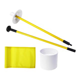 Maxbell Backyard Practice Golf Hole Pole Flag Cup Stick Folding Putting Flagstick Yellow