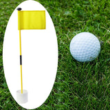 Maxbell Backyard Practice Golf Hole Pole Flag Cup Stick Folding Putting Flagstick Yellow