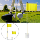 Maxbell Backyard Practice Golf Hole Pole Flag Cup Stick Folding Putting Flagstick Yellow