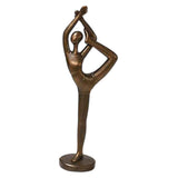 Maxbell Modern Yoga Lady Figurine Sculpture Ornament Statue Living Room Desk Decor Raise Leg