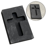 Maxbell Graphite Ingot Mold Crucible for Melting Scrap Copper Jewelry  Small Cross