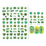 Maxbell New 12 Sheets Football Elements Flag Nail Art Stickers Adhesive Decals DIY