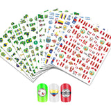 Maxbell New 12 Sheets Football Elements Flag Nail Art Stickers Adhesive Decals DIY