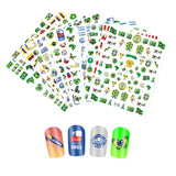 Maxbell New 12 Sheets Football Elements Flag Nail Art Stickers Adhesive Decals DIY