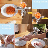 Maxbell Meat Grinder Mincer Stuffer Hand Mincer Manual Sausage Maker Mouth 78.5cm