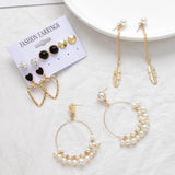 Maxbell 6Pairs Earrings Multiple Women Ear Stud Set Hypoallergenic Wedding Jewelry