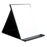 Maxbell Makeup Cosmetic Foldable Countertop Mirror PU Travel Portable Mirror Black