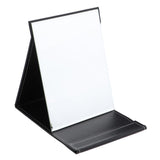 Maxbell Makeup Cosmetic Foldable Countertop Mirror PU Travel Portable Mirror Black