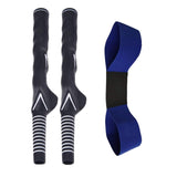 Maxbell Golf Swing Club Rubber Grip and Arm Band Set Training Tool 4PCS Blue