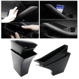 Maxbell 4x Car Side Door Inner Storage Box for Tesla 2018 Functional Armrest Kit